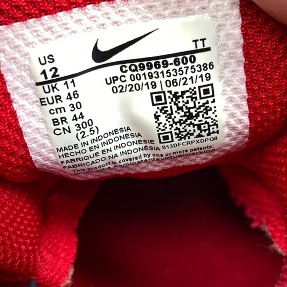 Nike Air Max 95 Triple Red Size 12 Men Sneakers CQ9969-600 - Picture 7 of 7